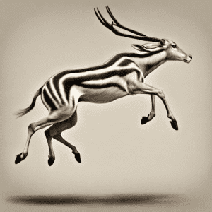 Illustration of an Impulsive Trader: A gazelle leaping forward, symbolizing impulsive trading decisions.