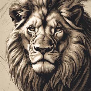 Image of a Confident Trader: A fearless lion, representing strong and fearless trading decisions.